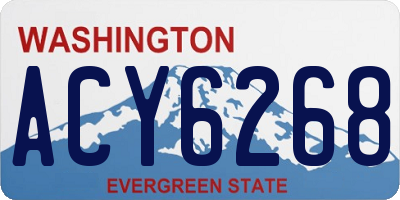 WA license plate ACY6268
