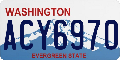 WA license plate ACY6970