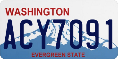 WA license plate ACY7091
