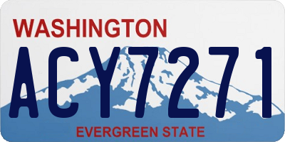 WA license plate ACY7271