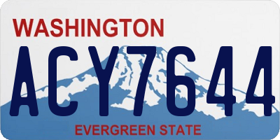 WA license plate ACY7644