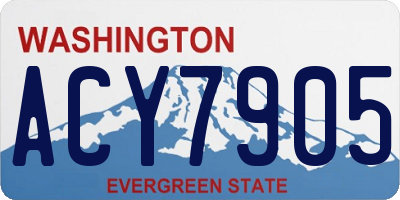 WA license plate ACY7905