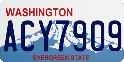 WA license plate ACY7909
