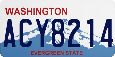 WA license plate ACY8214