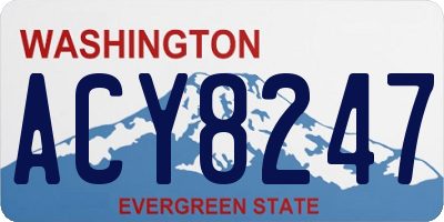 WA license plate ACY8247