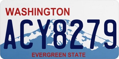 WA license plate ACY8279