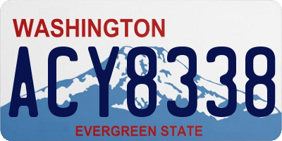 WA license plate ACY8338