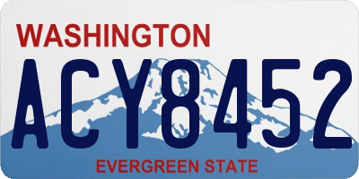WA license plate ACY8452