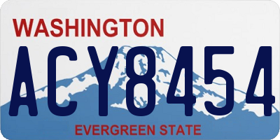 WA license plate ACY8454