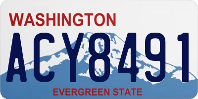 WA license plate ACY8491