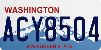WA license plate ACY8504