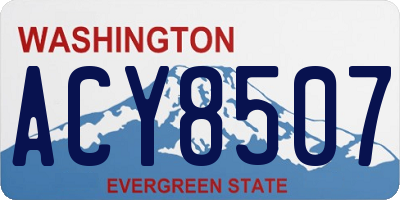 WA license plate ACY8507