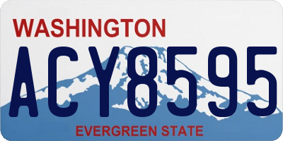 WA license plate ACY8595