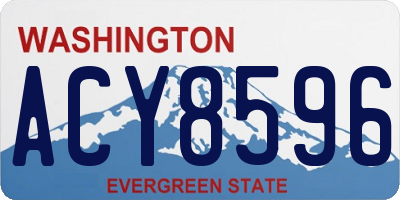 WA license plate ACY8596