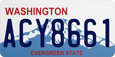 WA license plate ACY8661