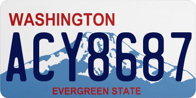 WA license plate ACY8687