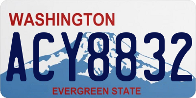 WA license plate ACY8832