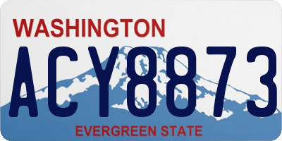 WA license plate ACY8873