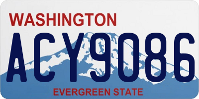 WA license plate ACY9086