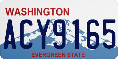 WA license plate ACY9165