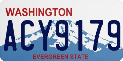 WA license plate ACY9179