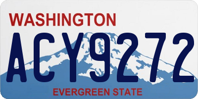 WA license plate ACY9272