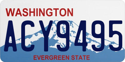 WA license plate ACY9495