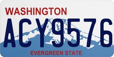 WA license plate ACY9576