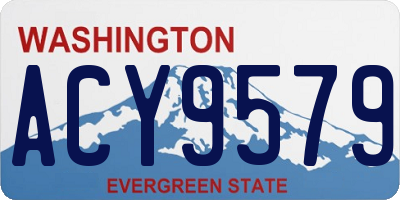 WA license plate ACY9579