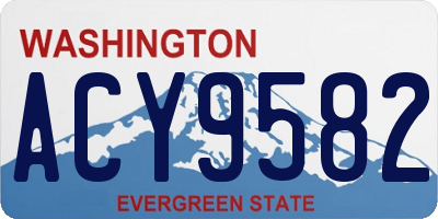 WA license plate ACY9582