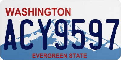 WA license plate ACY9597
