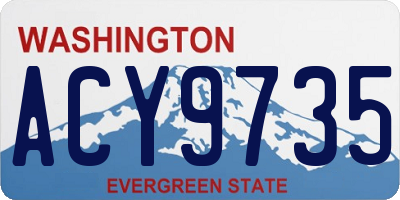 WA license plate ACY9735