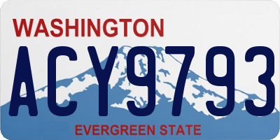 WA license plate ACY9793