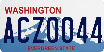 WA license plate ACZ0044