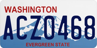 WA license plate ACZ0468