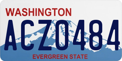 WA license plate ACZ0484