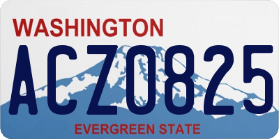 WA license plate ACZ0825
