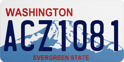 WA license plate ACZ1081