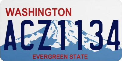 WA license plate ACZ1134