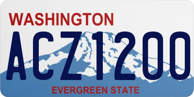 WA license plate ACZ1200