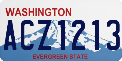 WA license plate ACZ1213