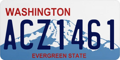 WA license plate ACZ1461