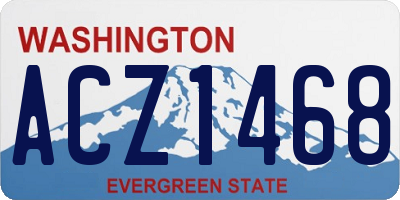 WA license plate ACZ1468