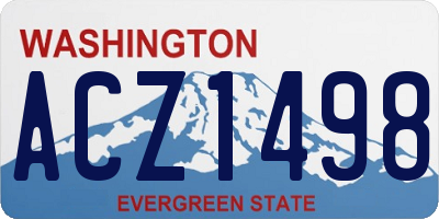 WA license plate ACZ1498