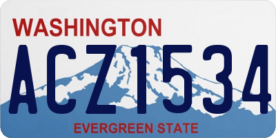 WA license plate ACZ1534