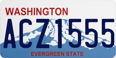 WA license plate ACZ1555