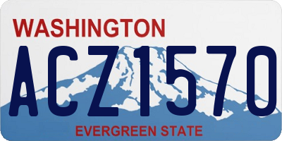 WA license plate ACZ1570