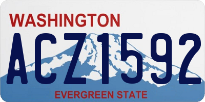 WA license plate ACZ1592