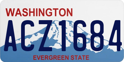 WA license plate ACZ1684