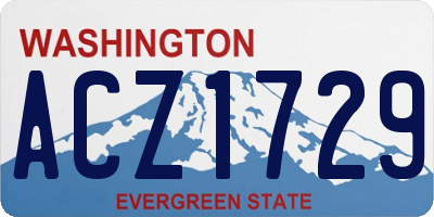 WA license plate ACZ1729